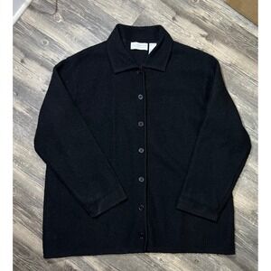 Wool Jacket Black Elisabeth by Liz Clairborne Womens Large